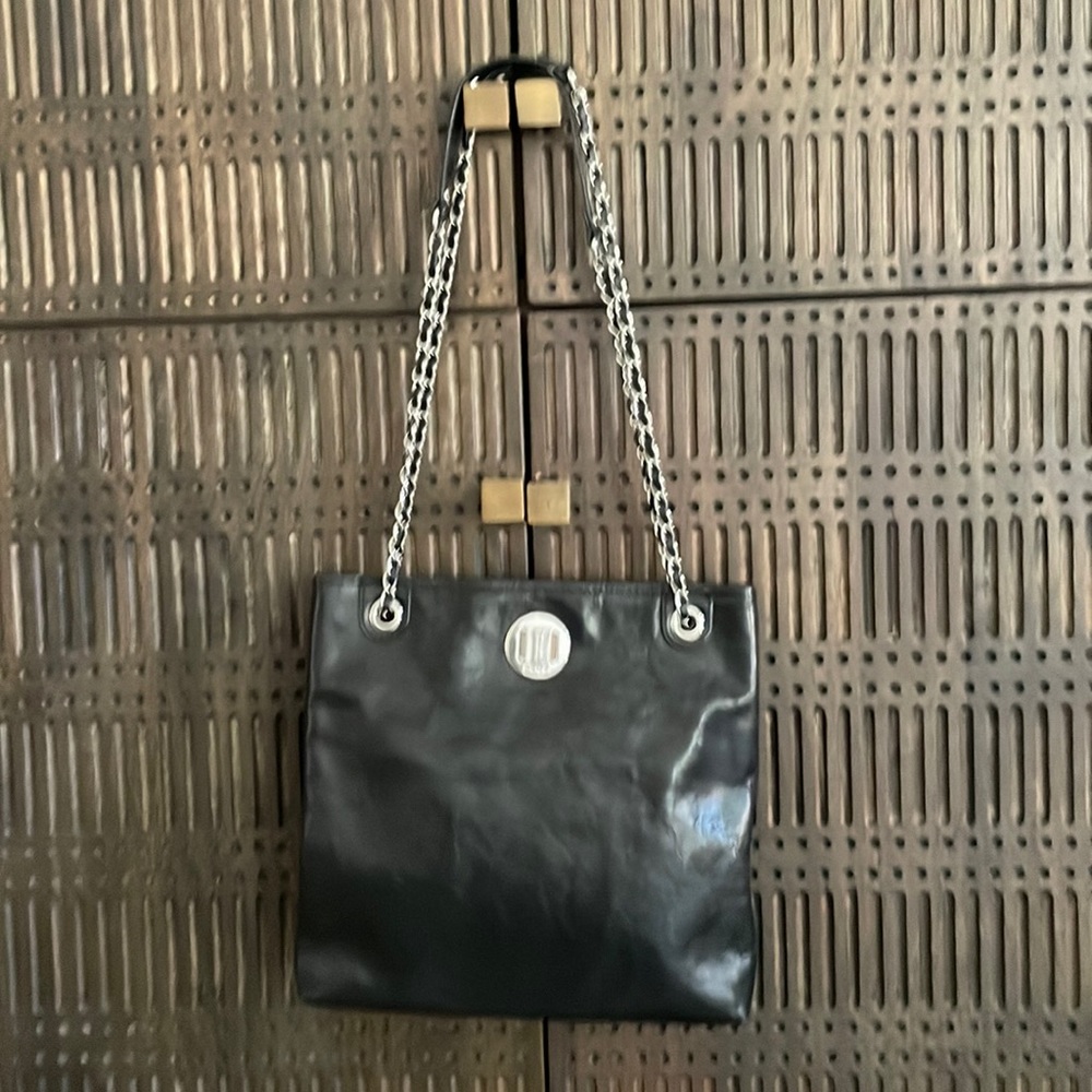 DKNY black leather, should bag.